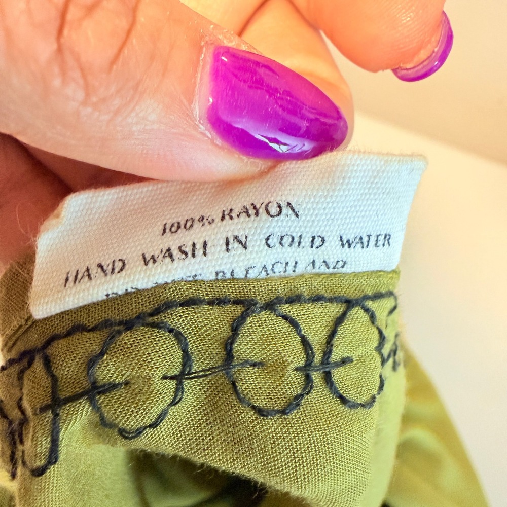 Boho Lime Green Embroidered Sequin Kimono Cardigan Festival Open Front OS - Picture 9 of 10